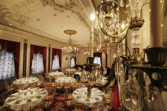 The Versailles Room of New York's St. Regis Hotel is prepared for a function last month. A century after the Titanic sank, the legacy of the ship's wealthiest and most famous passenger, John Jacob Astor, quietly lives on at the luxury hotel he built in New York City. 